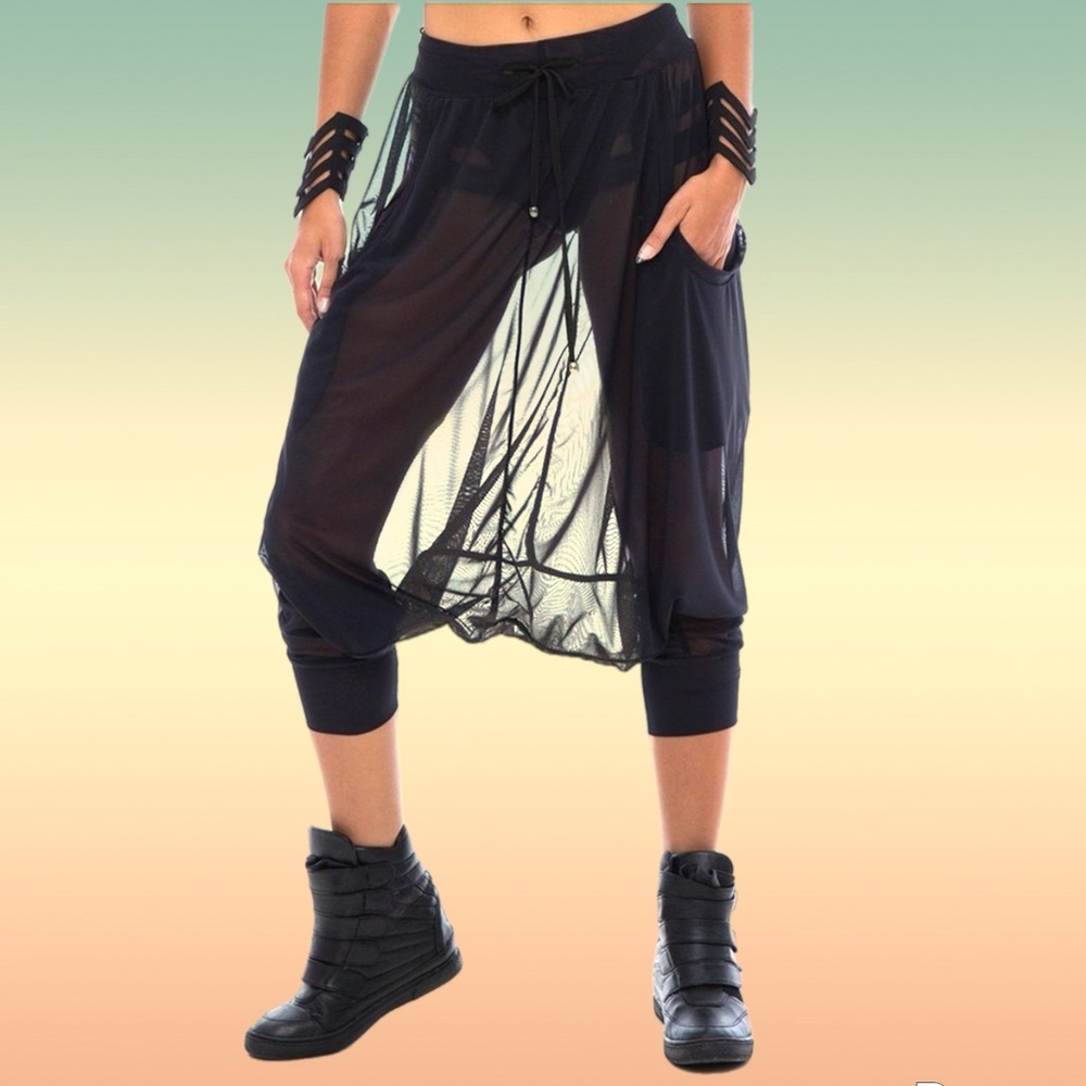 Five and diamond Black morgen harem drop pants